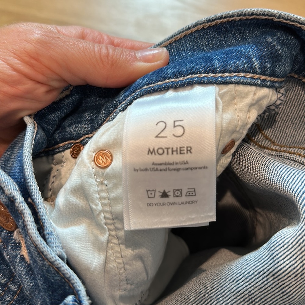 Mother Jeans Size 25 The Tomcat Ankle Fray - Picture 4 of 5